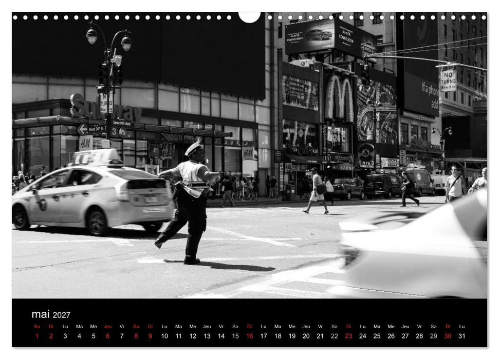 New York en noir et blanc (CALVENDO Calendrier mensuel 2027)