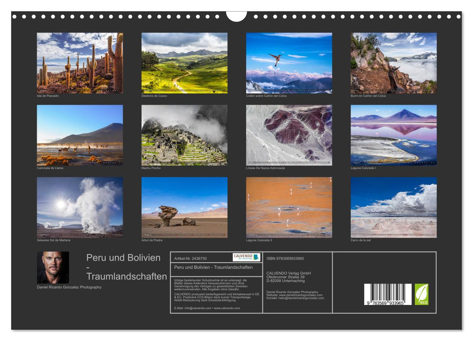 Peru und Bolivien - Traumlandschaften (CALVENDO Wandkalender 2027)