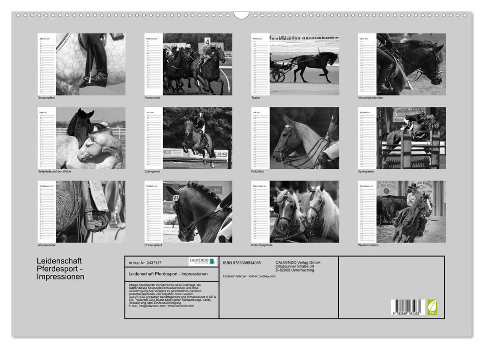 Leidenschaft Pferdesport - Impressionen (CALVENDO Wandkalender 2027)