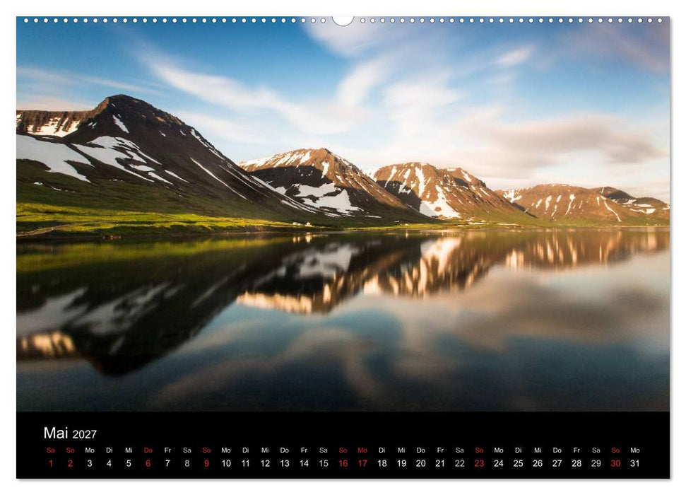 Islands Landschaften - Wasser, Eis und grünes Moos (CALVENDO Wandkalender 2027)