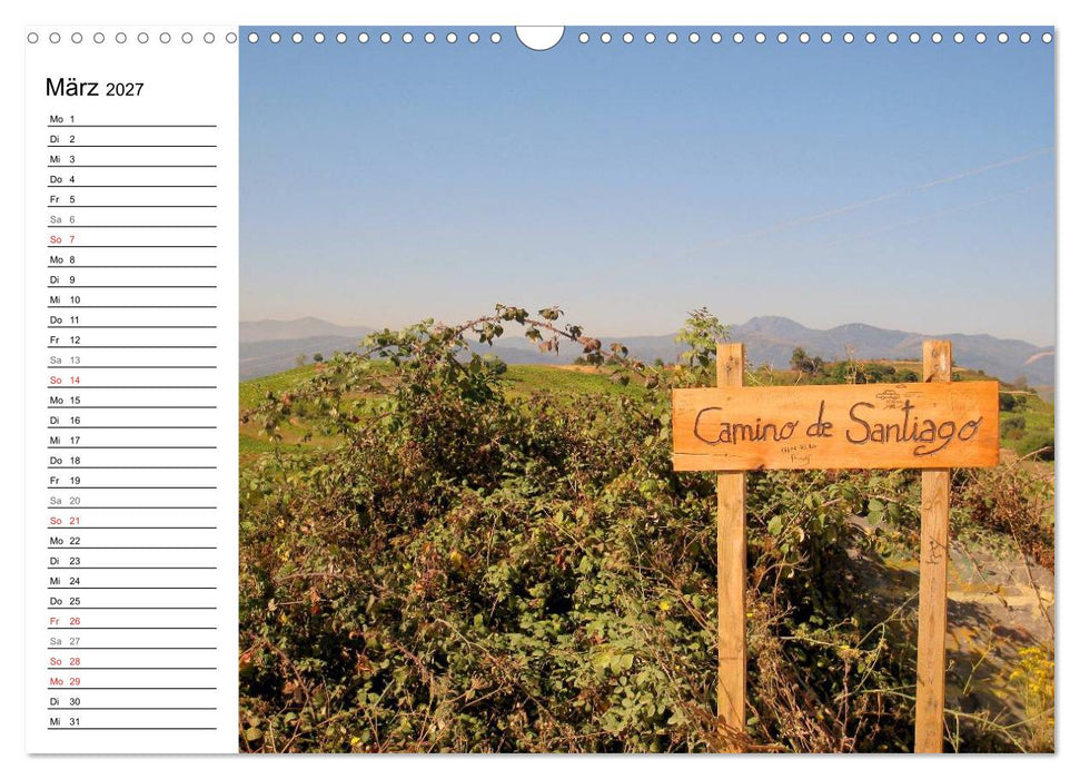 Jakobsweg - Camino Frances (CALVENDO Wandkalender 2027)