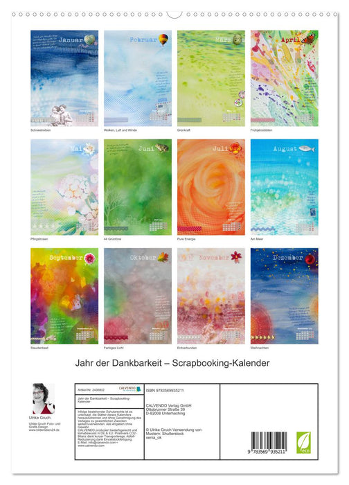 Jahr der Dankbarkeit – Scrapbooking-Kalender (CALVENDO Premium Wandkalender 2027)