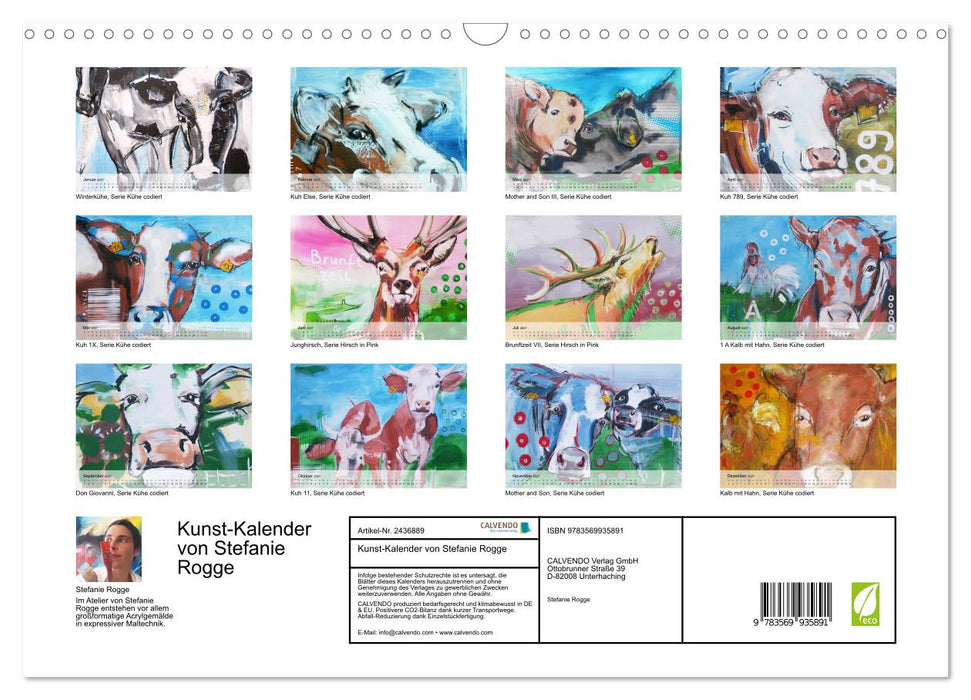 Kunst-Kalender von Stefanie Rogge (CALVENDO Wandkalender 2027)