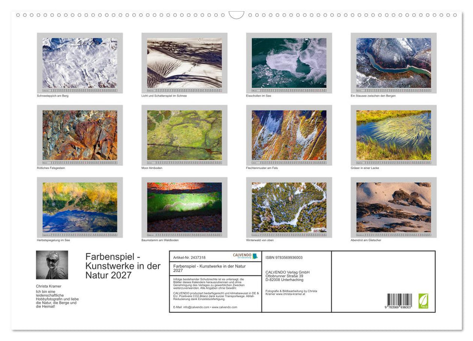 Farbenspiel - Kunstwerke in der Natur 2027 (CALVENDO Wandkalender 2027)