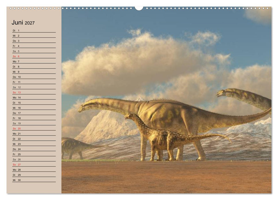 Dinosaurier. Urzeitliche Giganten (CALVENDO Wandkalender 2027)