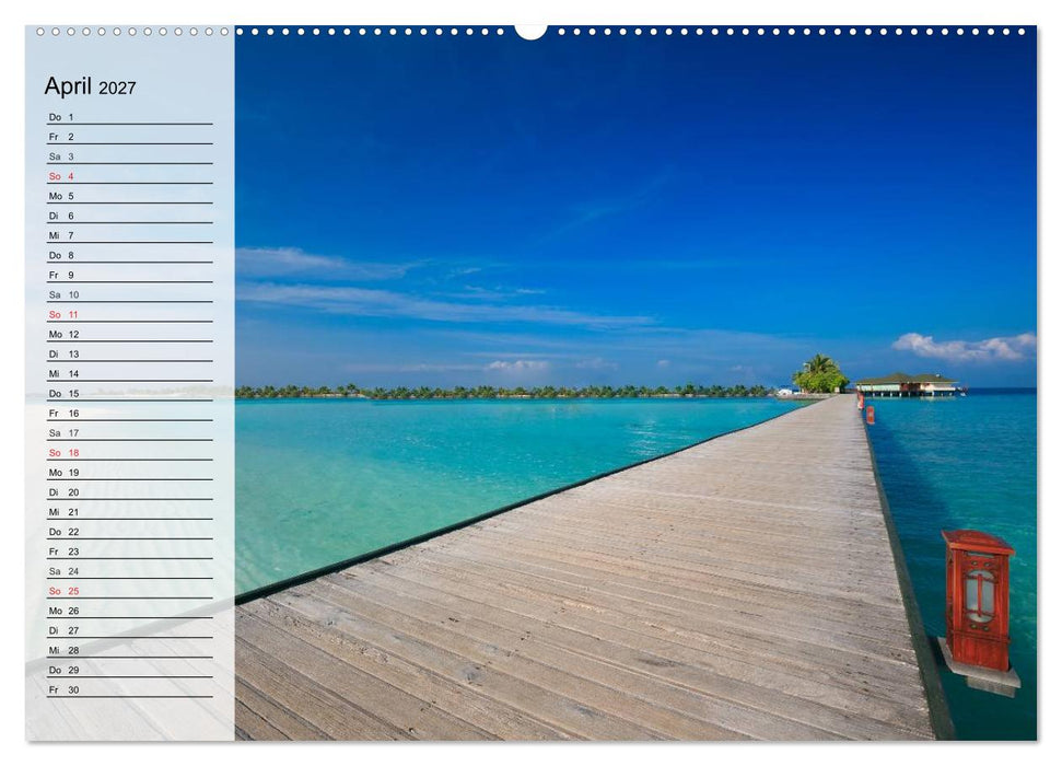 Südseeträume. Paradiese im Pazifik (CALVENDO Premium Wandkalender 2027)