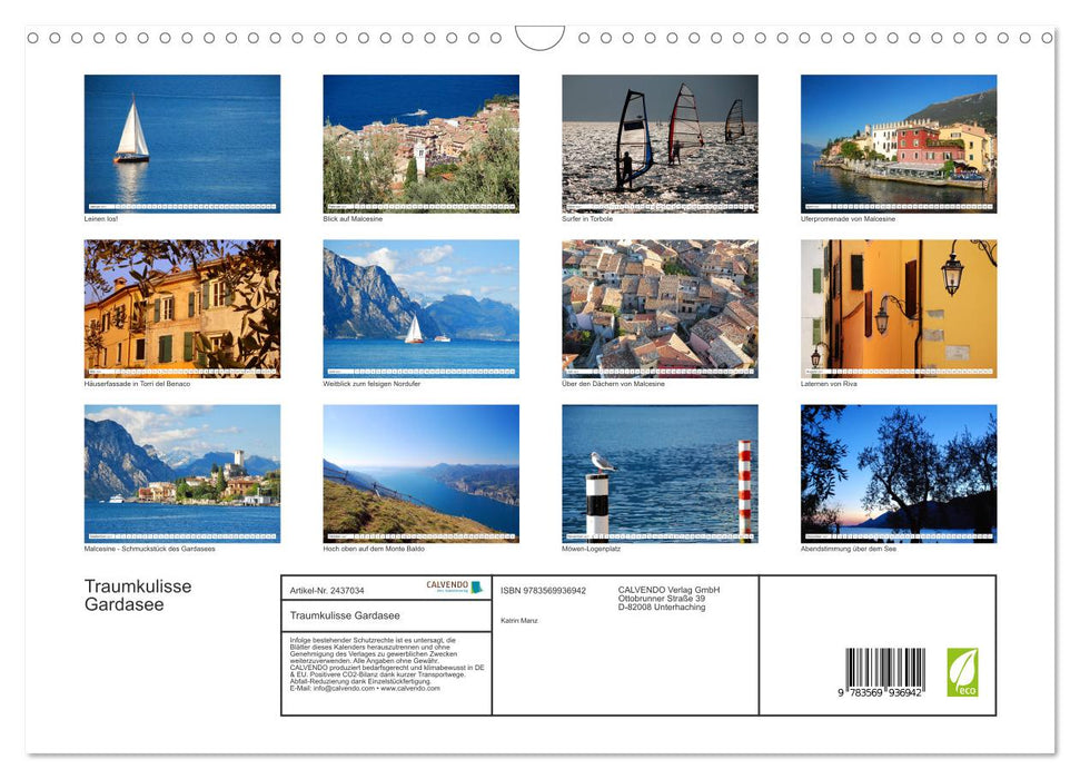 Traumkulisse Gardasee (CALVENDO Wandkalender 2027)