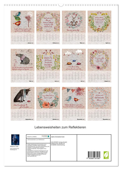 Lebensweisheiten zum Reflektieren (CALVENDO Premium Wandkalender 2027)