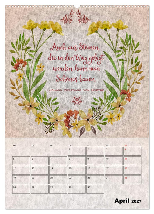 Lebensweisheiten zum Reflektieren (CALVENDO Premium Wandkalender 2027)