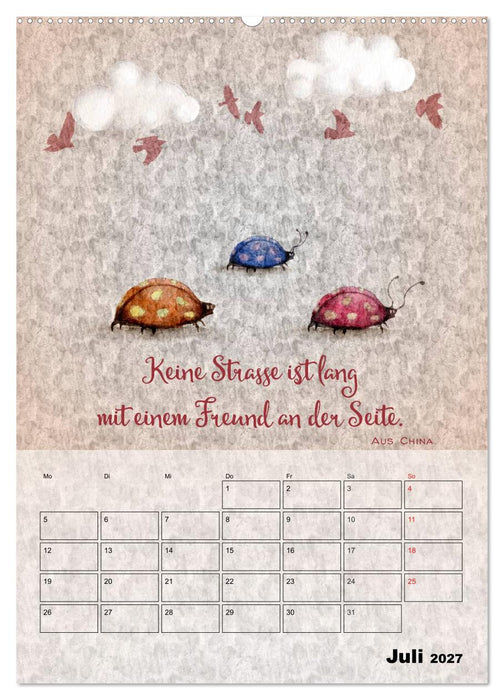 Lebensweisheiten zum Reflektieren (CALVENDO Premium Wandkalender 2027)