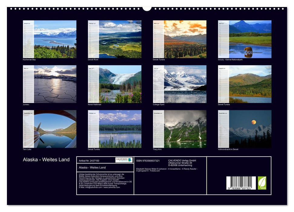 Alaska - Weites Land (CALVENDO Premium Wandkalender 2027)