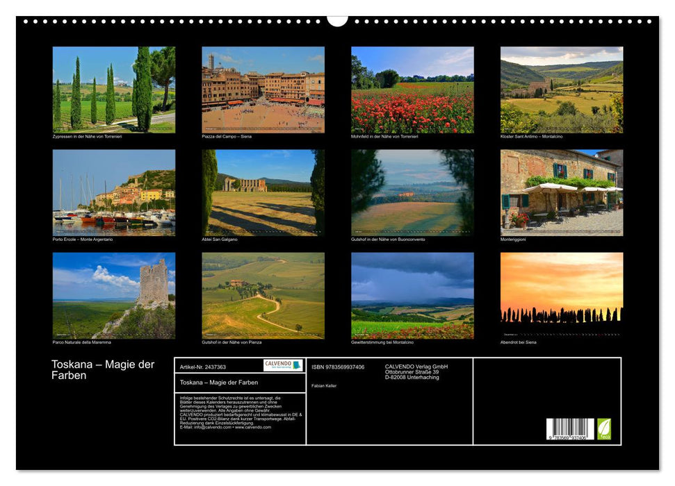 Toskana – Magie der Farben (CALVENDO Wandkalender 2027)