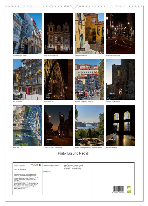 Porto Tag und Nacht (CALVENDO Wandkalender 2027)