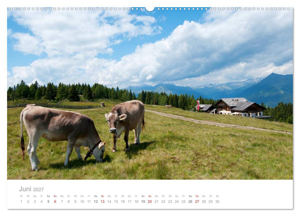 Bekannte und unbekannte Almen in Südtirol (CALVENDO Premium Wandkalender 2027)