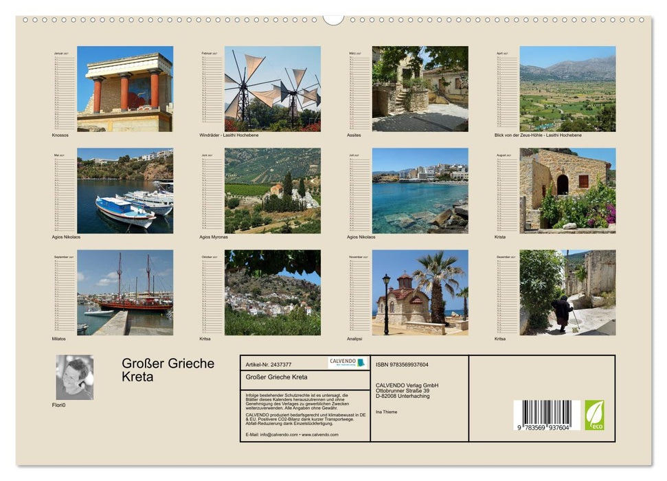 Großer Grieche Kreta (CALVENDO Premium Wandkalender 2027)