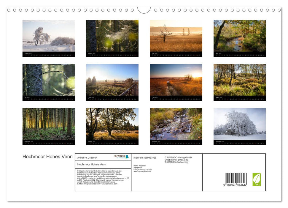 Hochmoor Hohes Venn (CALVENDO Wandkalender 2027)