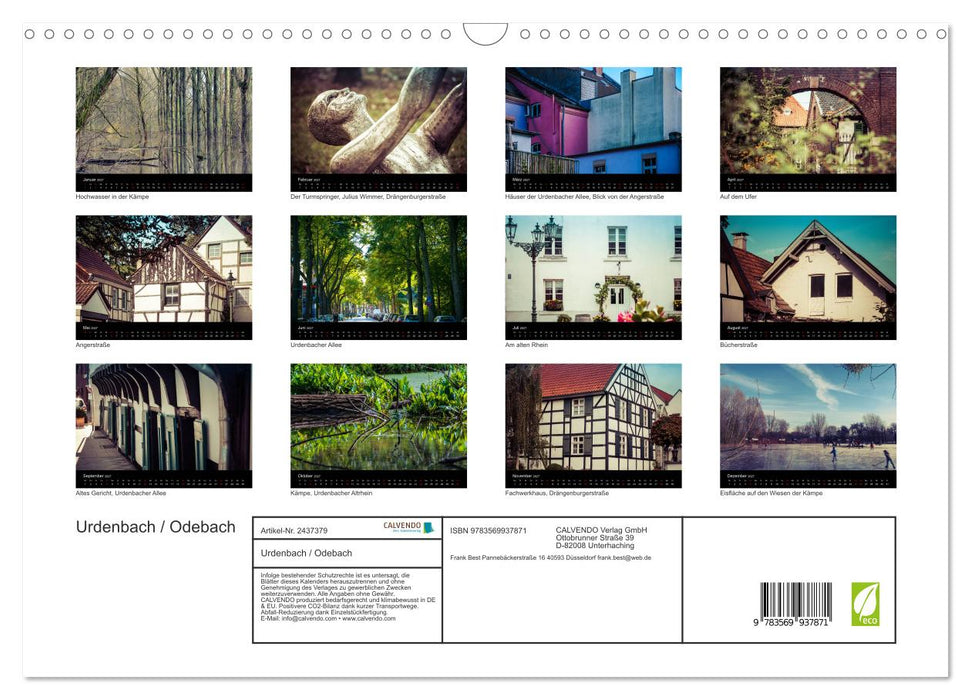 Urdenbach / Odebach (CALVENDO Wandkalender 2027)