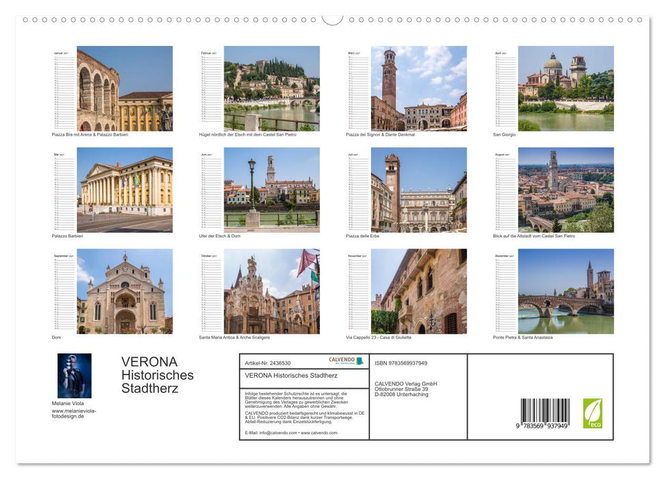 VERONA Historisches Stadtherz (CALVENDO Premium Wandkalender 2027)
