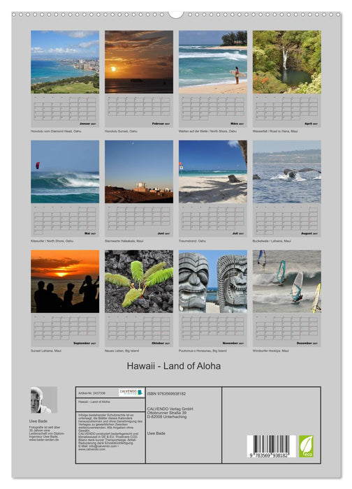 Hawaii - Land of Aloha (CALVENDO Premium Wandkalender 2027)
