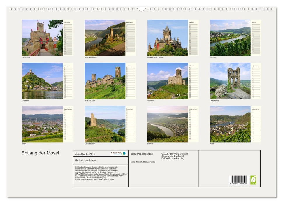 Entlang der Mosel (CALVENDO Wandkalender 2027)