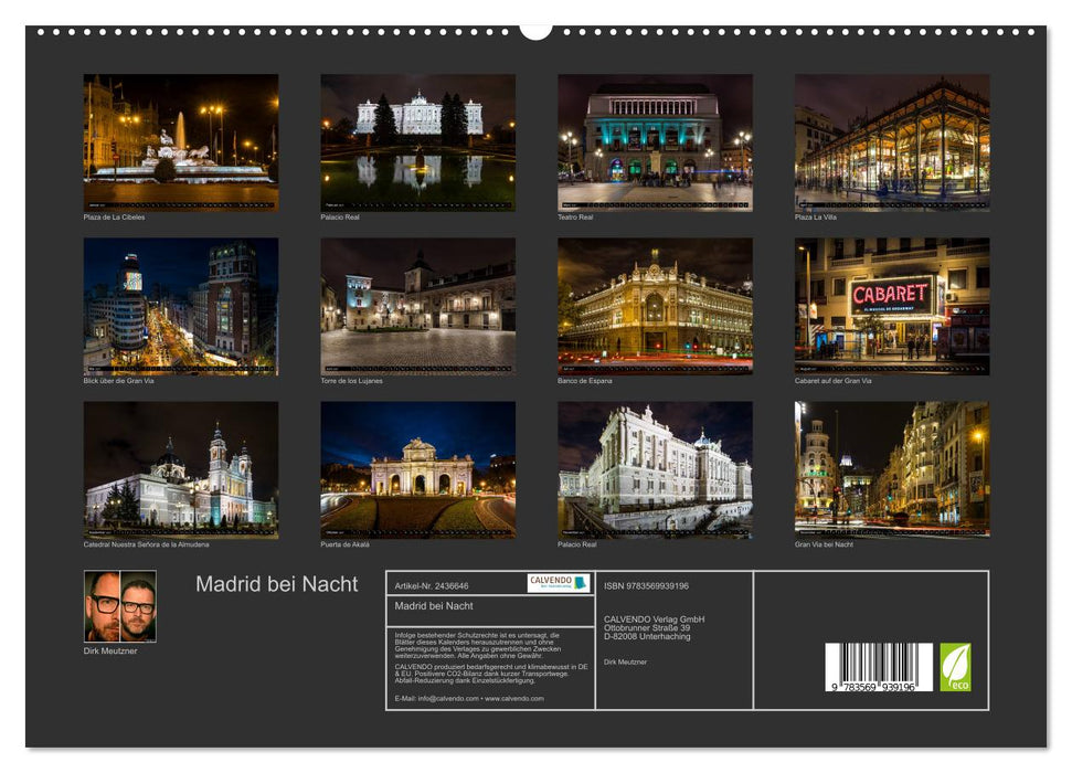 Madrid bei Nacht (CALVENDO Premium Wandkalender 2027)