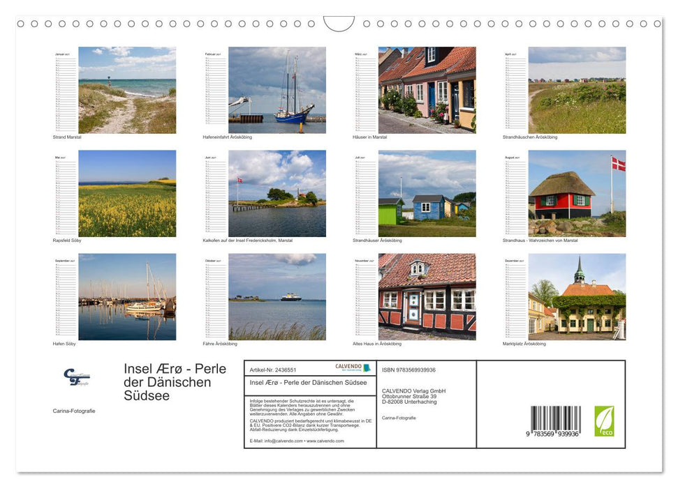 Insel Ærø - Perle der Dänischen Südsee (CALVENDO Wandkalender 2027)