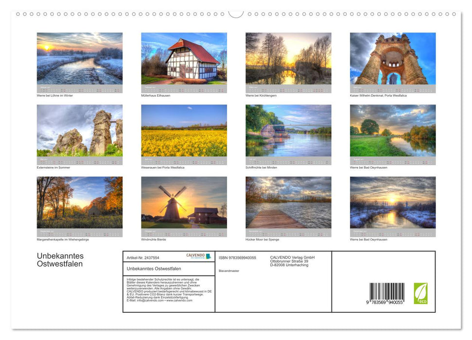 Unbekanntes Ostwestfalen (CALVENDO Premium Wandkalender 2027)