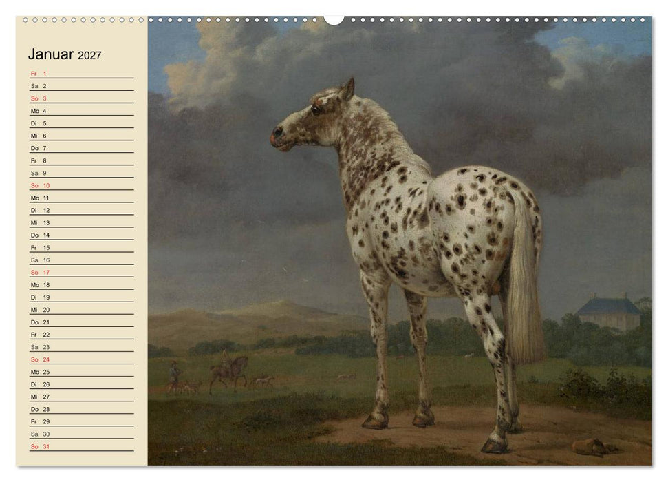 Pferde-Ölgemälde. Die Kunst der alten Meister (CALVENDO Wandkalender 2027)