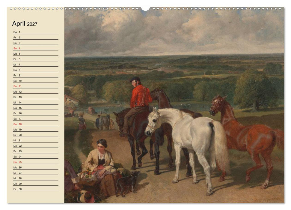 Pferde-Ölgemälde. Die Kunst der alten Meister (CALVENDO Wandkalender 2027)