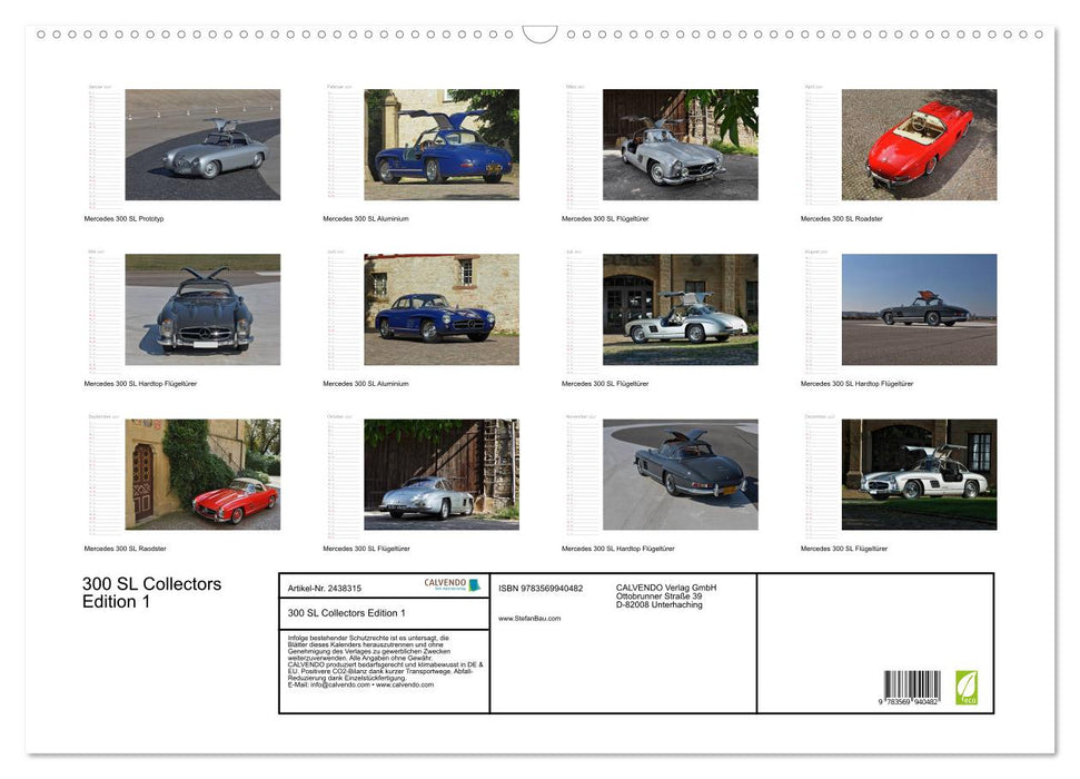 300 SL Collectors Edition 1 (CALVENDO Wandkalender 2027)