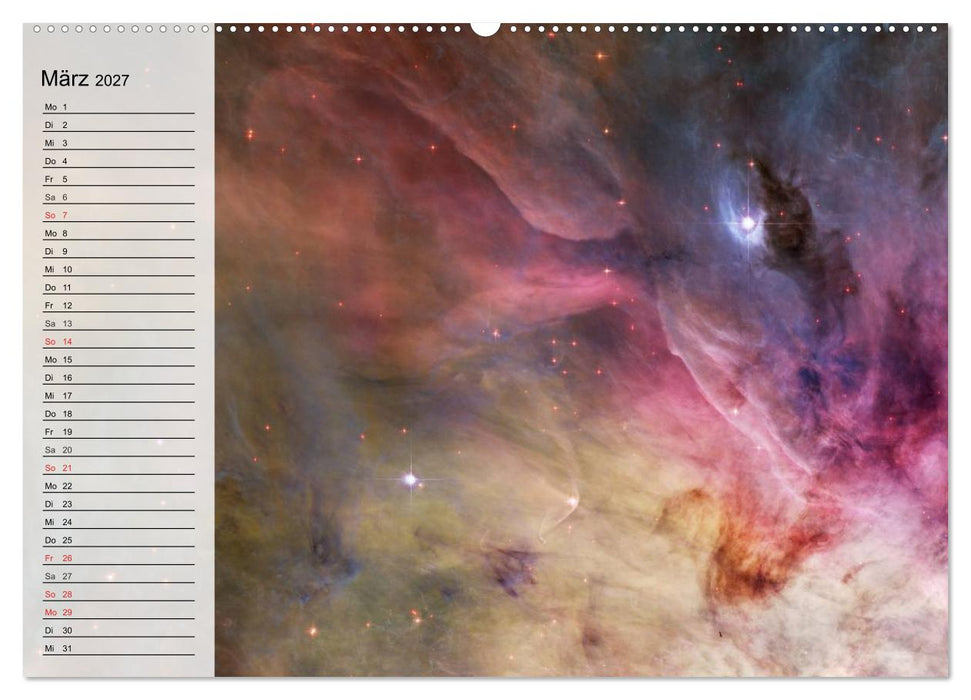 Universum. Farbenpracht der Gasnebel (CALVENDO Wandkalender 2027)