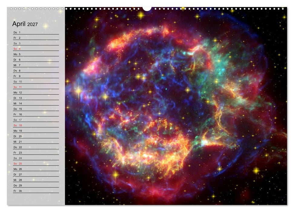Universum. Farbenpracht der Gasnebel (CALVENDO Wandkalender 2027)