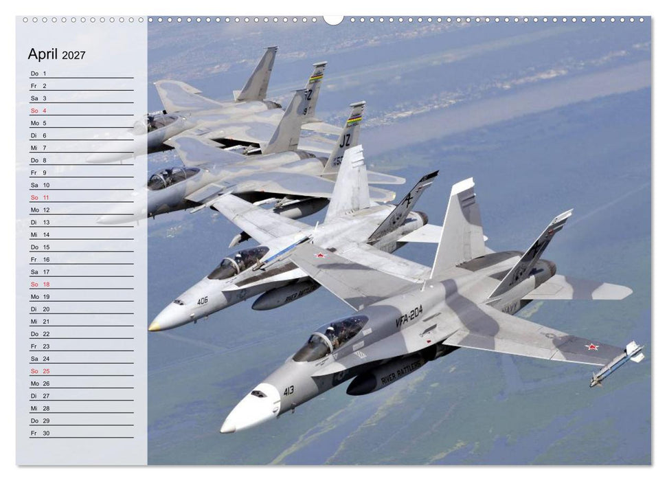 Kriegstechnik. Kampfjet-Impressionen (CALVENDO Wandkalender 2027)