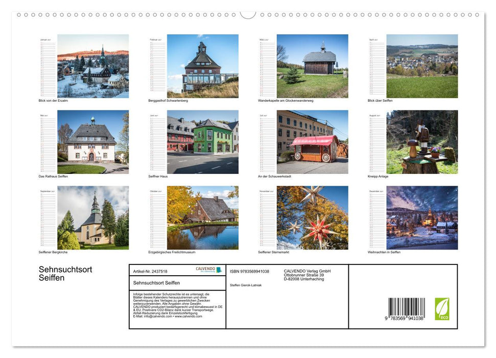 Sehnsuchtsort Seiffen (CALVENDO Premium Wandkalender 2027)
