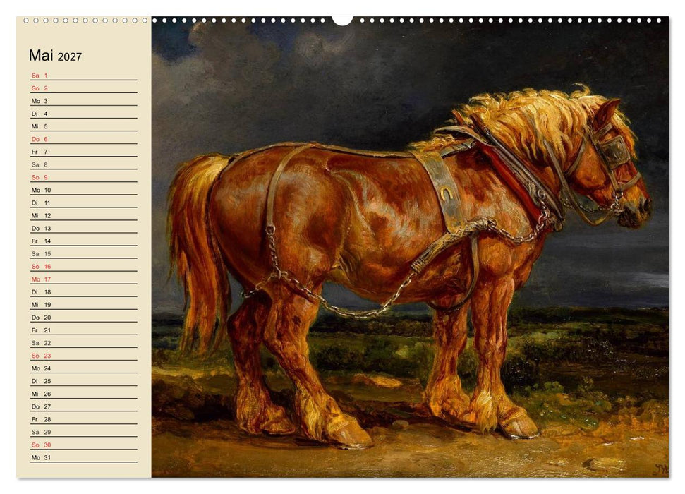 Pferde-Ölgemälde. Die Kunst der alten Meister (CALVENDO Premium Wandkalender 2027)