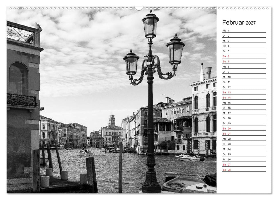 Venedig schwarz-weiß (CALVENDO Wandkalender 2027)