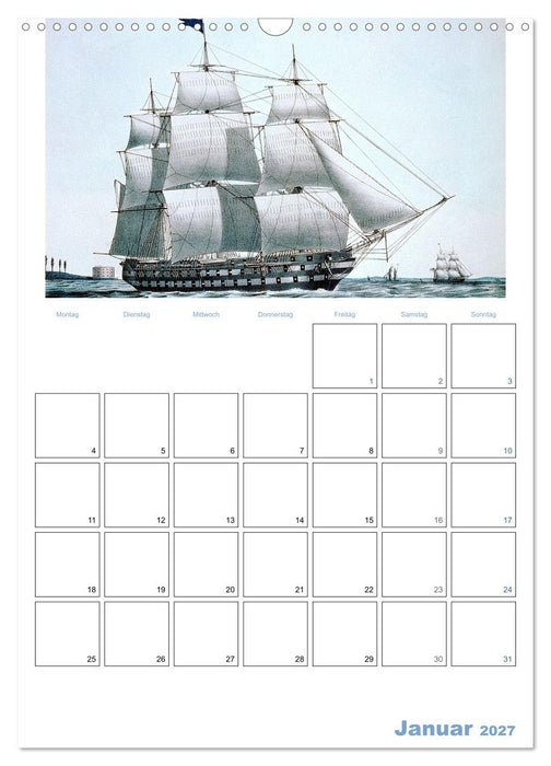 Segelschiffe - mit Planerfunktion (CALVENDO Wandkalender 2027)