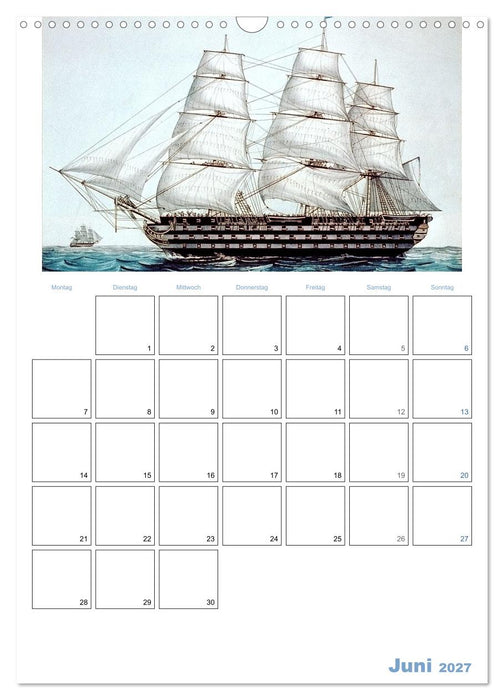 Segelschiffe - mit Planerfunktion (CALVENDO Wandkalender 2027)