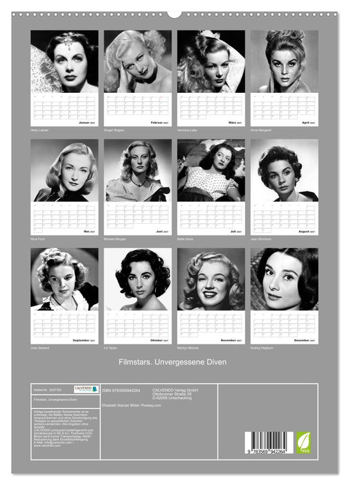 Filmstars. Unvergessene Diven (CALVENDO Premium Wandkalender 2027)