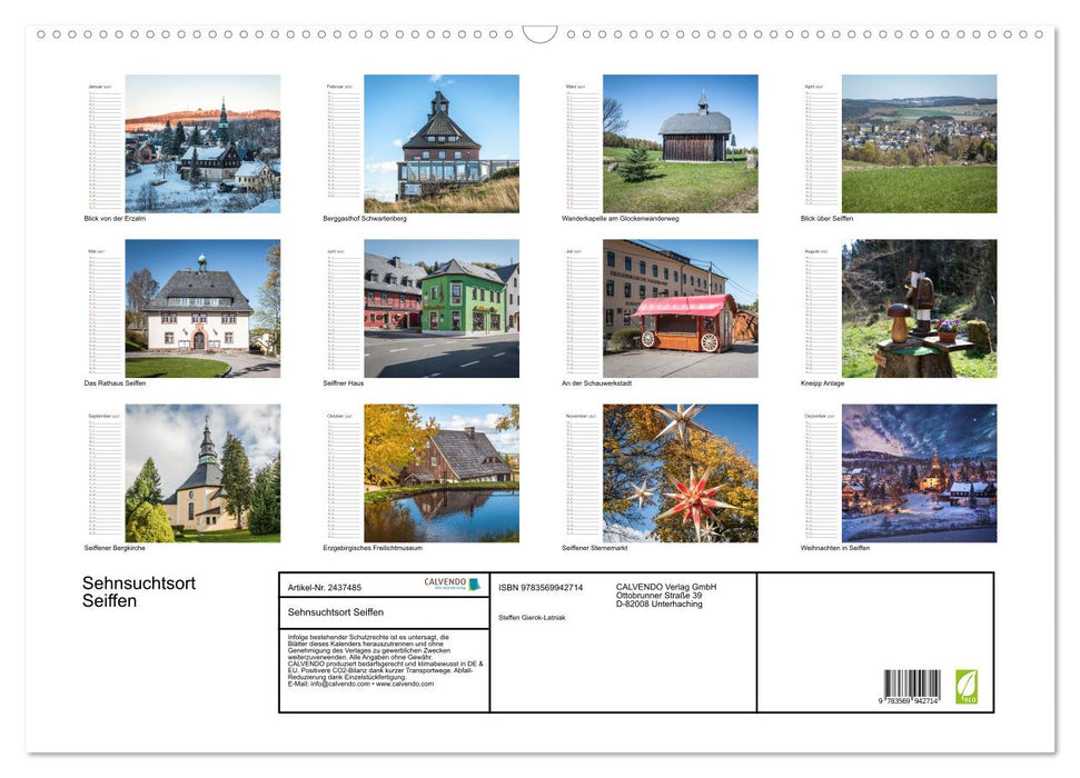 Sehnsuchtsort Seiffen (CALVENDO Wandkalender 2027)