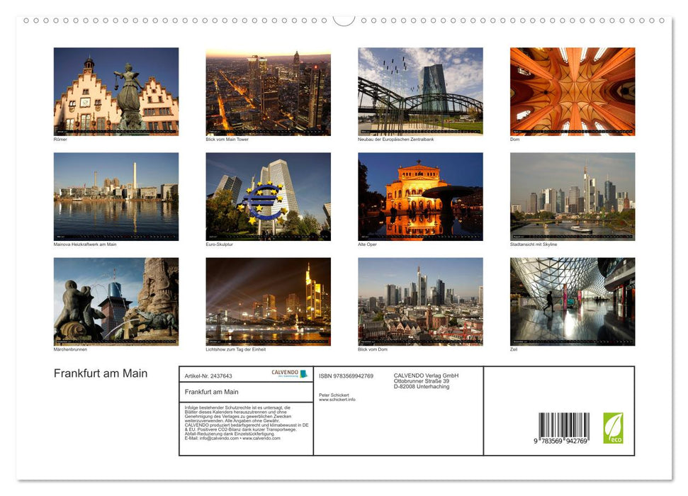 Frankfurt am Main (CALVENDO Premium Wandkalender 2027)