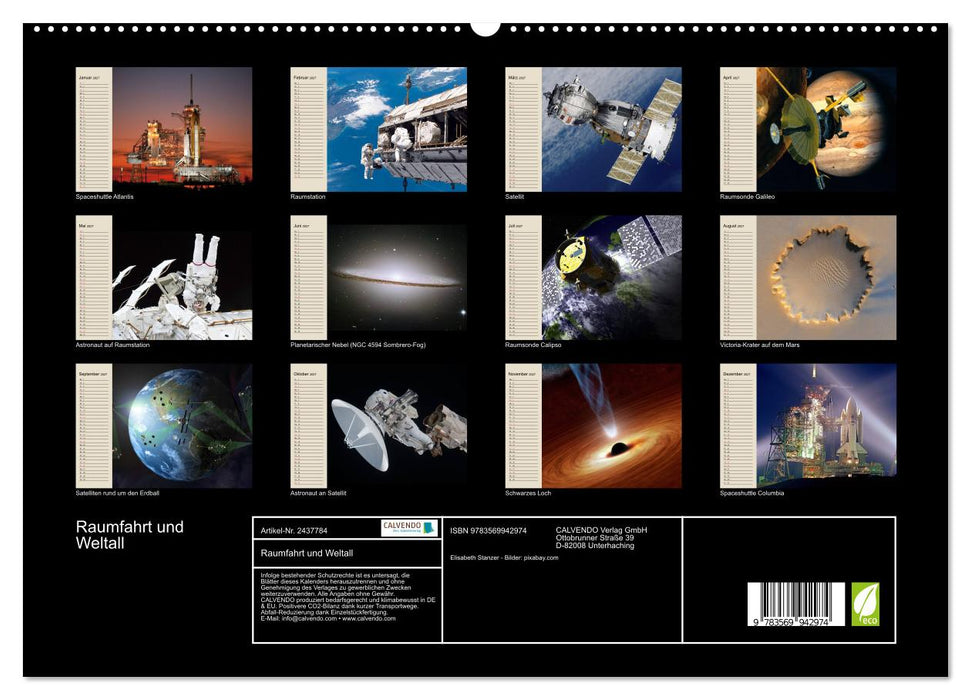 Raumfahrt und Weltall (CALVENDO Premium Wandkalender 2027)