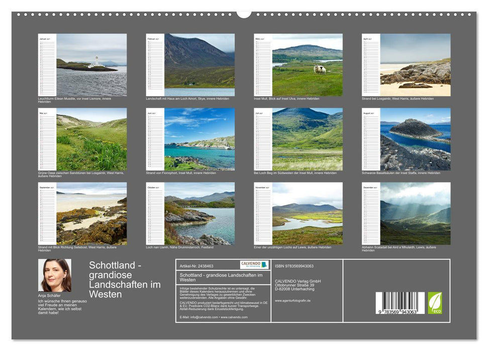 Schottland - grandiose Landschaften im Westen (CALVENDO Premium Wandkalender 2027)