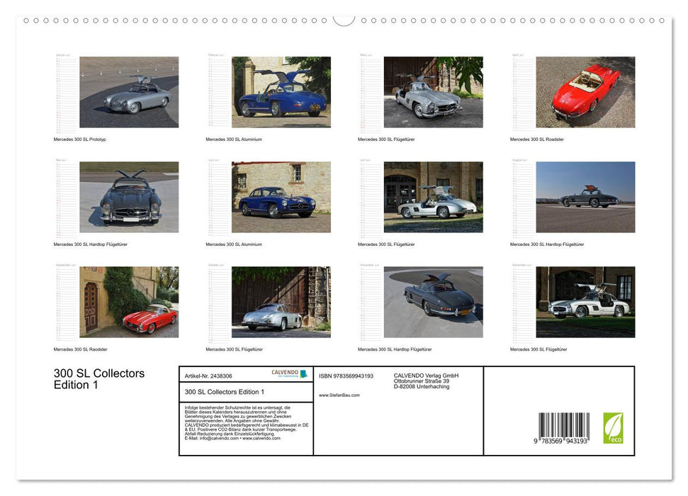 300 SL Collectors Edition 1 (CALVENDO Premium Wandkalender 2027)
