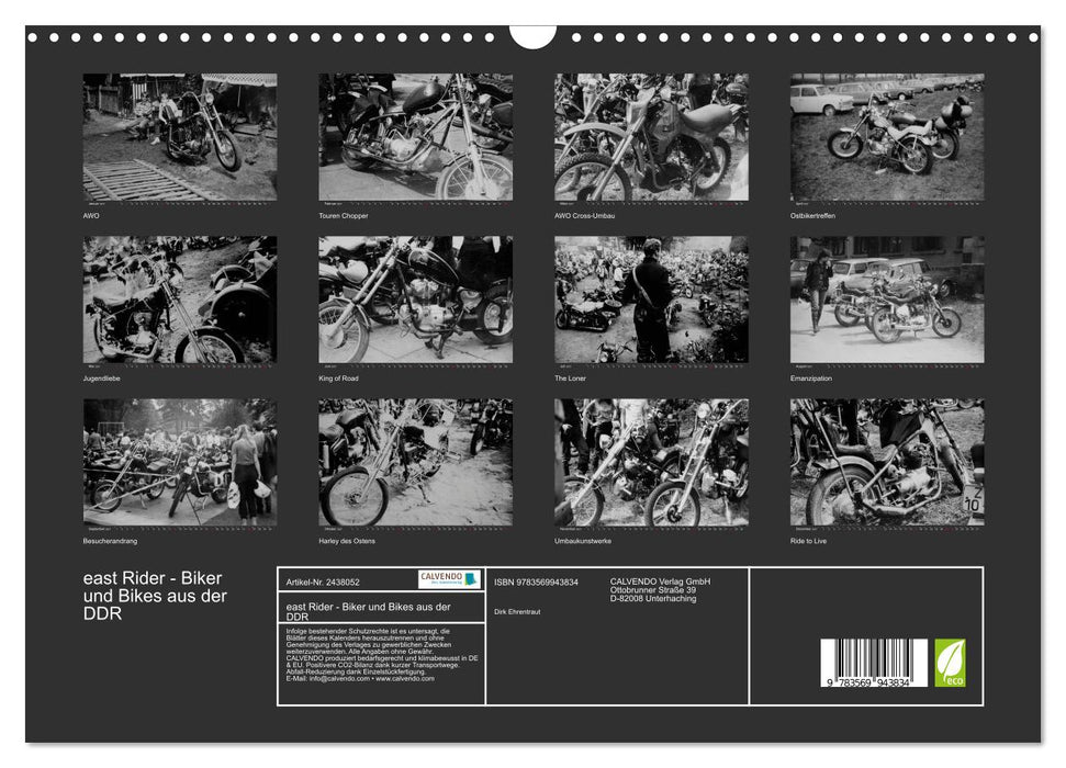 east Rider - Biker und Bikes aus der DDR (CALVENDO Wandkalender 2027)