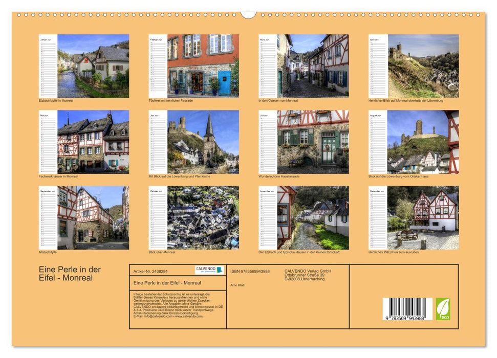Eine Perle in der Eifel - Monreal (CALVENDO Premium Wandkalender 2027)