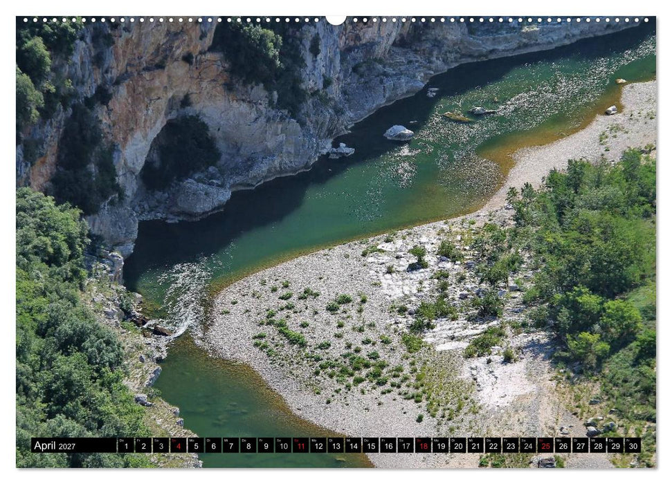 Ardèche, Grand Canyon Europas (CALVENDO Wandkalender 2027)