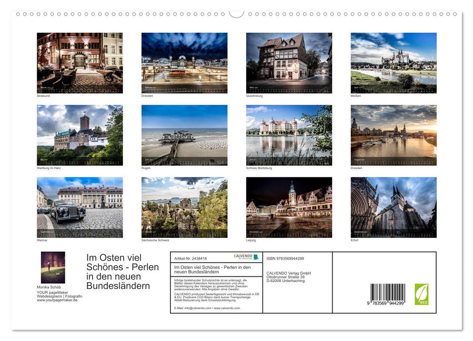 Im Osten viel Schönes - Perlen in den neuen Bundesländern (CALVENDO Premium Wandkalender 2027)