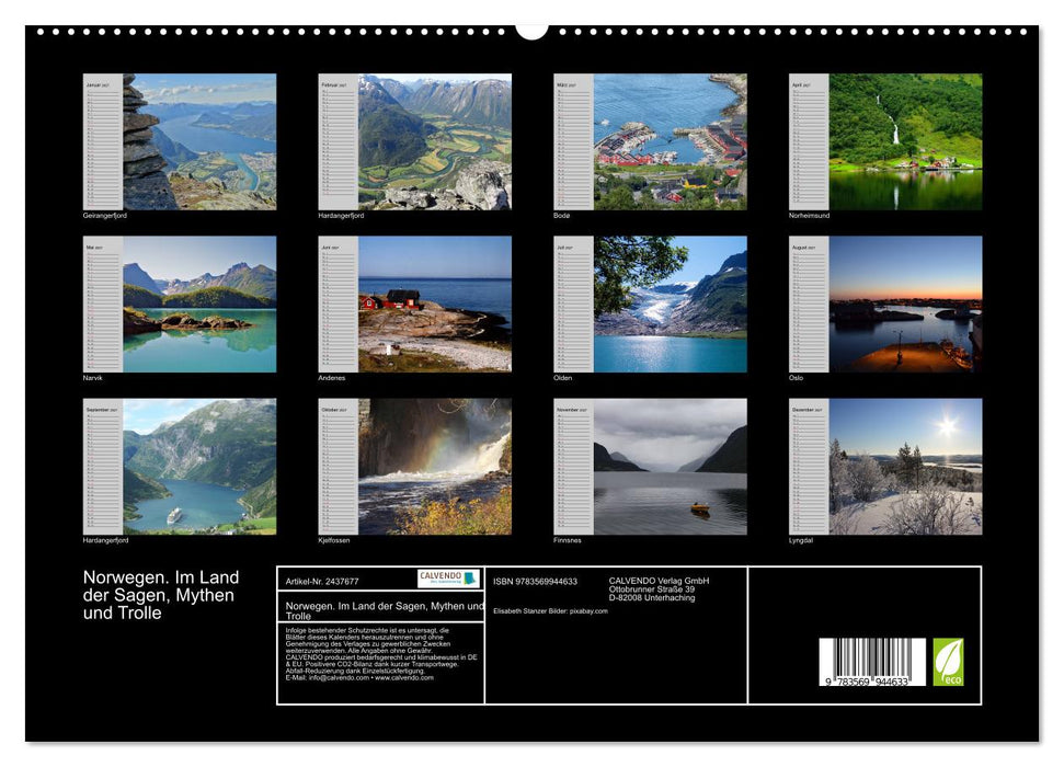 Norwegen. Im Land der Sagen, Mythen und Trolle (CALVENDO Premium Wandkalender 2027)