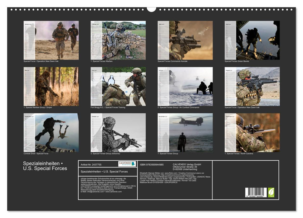 Spezialeinheiten • U.S. Special Forces (CALVENDO Wandkalender 2027)